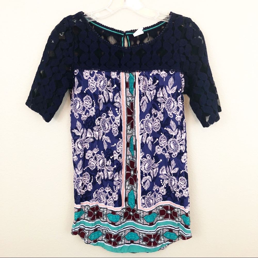 Anthropologie Akemi + Kin Small Tunic Lace - Picture 1 of 8
